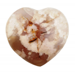 Flower Agate Heart 
