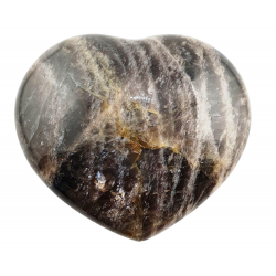 Black moonstone heart