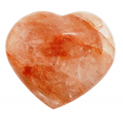 Red hematoide quartz heart