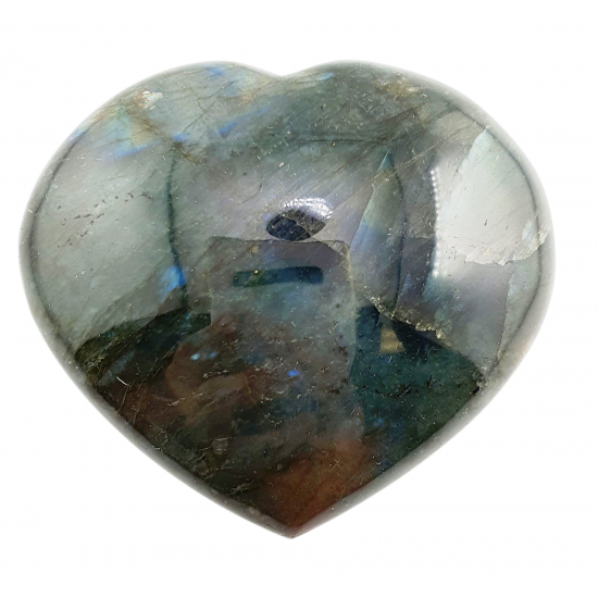 Labradorite heart