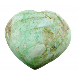 Green moonstone garnierite heart