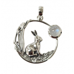 pendant moonstone silver