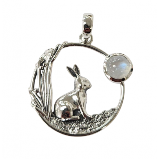pendant moonstone silver