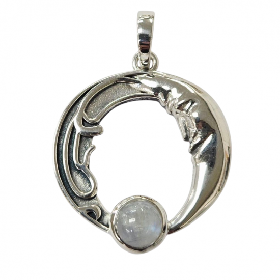 pendant moonstone silver