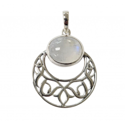 pendant moonstone silver