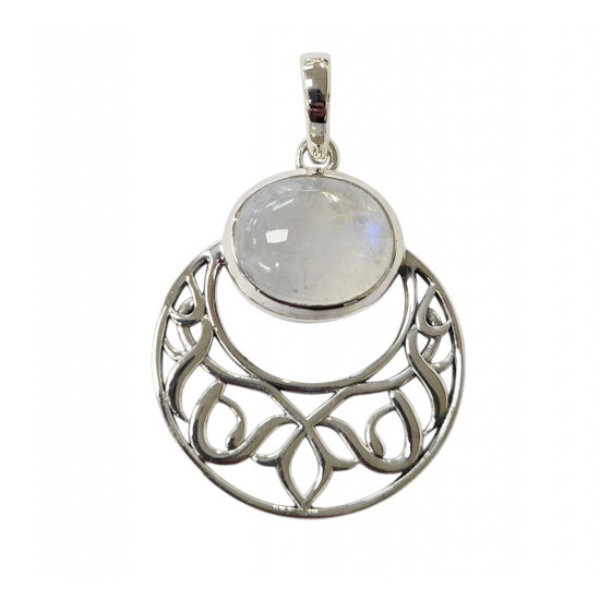 pendant moonstone silver
