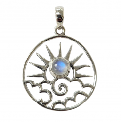 pendant moonstone silver