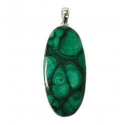 pendant malachite and chrysocolla silver