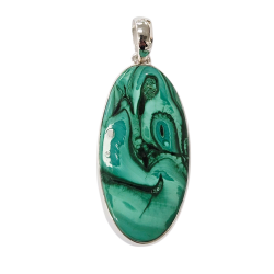 pendant malachite and chrysocolla silver
