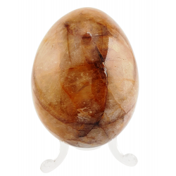 Yellow hematoid quartz egg