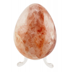 Red hematoid quartz egg