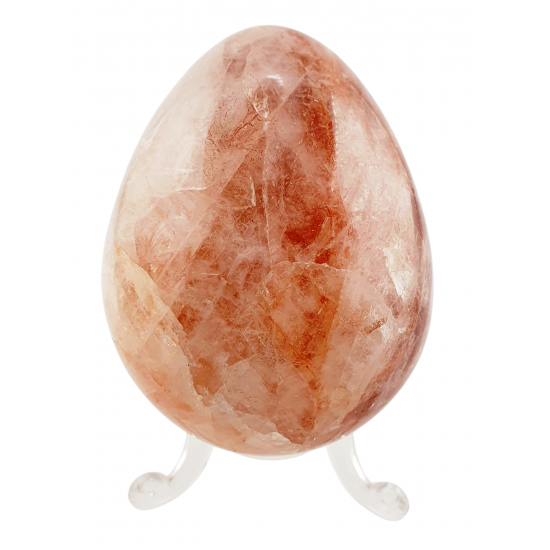 Red hematoid quartz egg