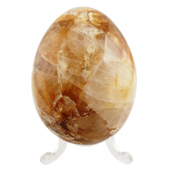 Yellow hematoid quartz egg