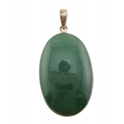 pendentif aventurine verte argent