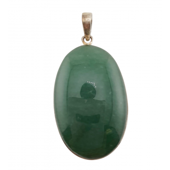 pendant green aventurine silver