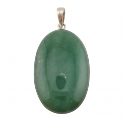 pendentif aventurine verte argent