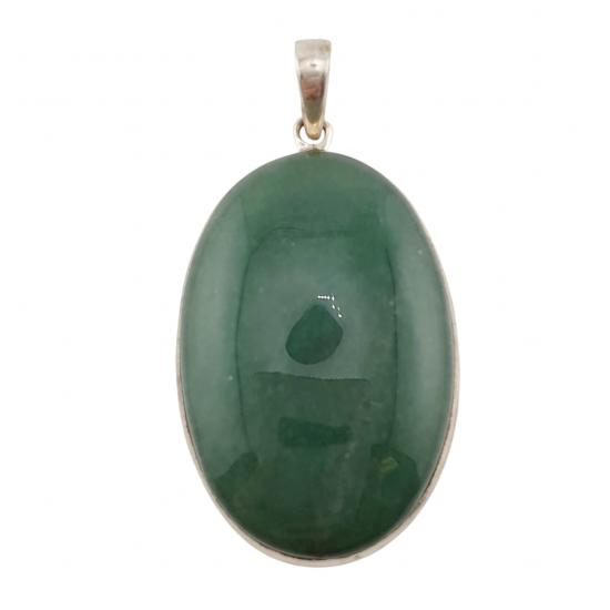 pendant green aventurine silver