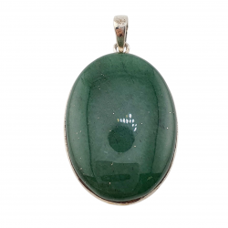 pendentif aventurine verte argent