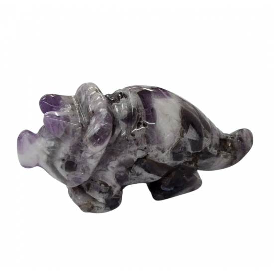 Dinosaur Triceratops amethyst