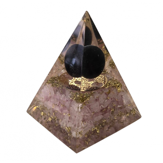 orgonite rose quartz tree of life pyramid