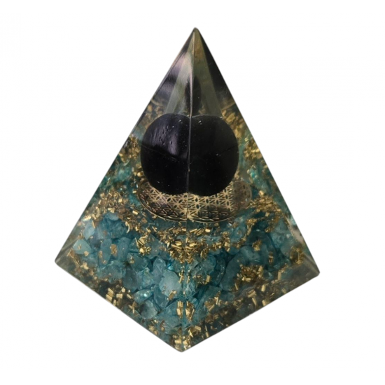 orgonite blue quartz tree of life pyramid