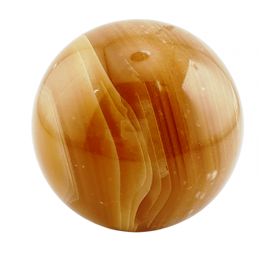 Honey calcite sphere