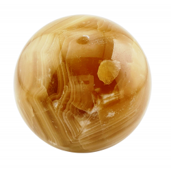 Honey calcite sphere