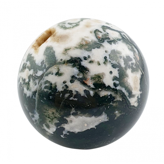 moss agate sphere