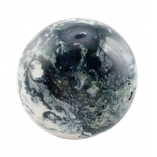 moss agate sphere