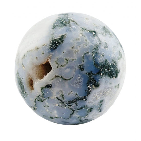moss agate sphere