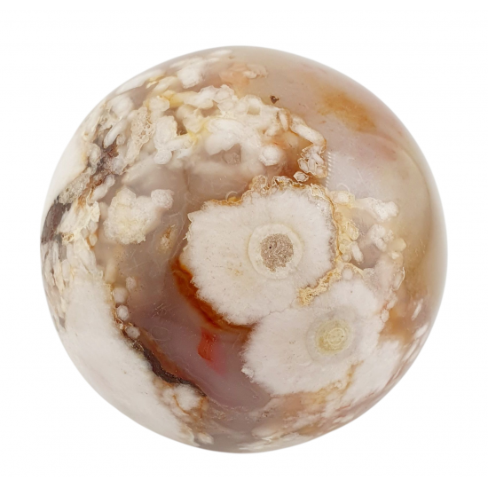 flower agate sphere