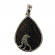 pendant gem bone real dinosaur bones silver