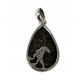pendant gem bone real dinosaur bones silver