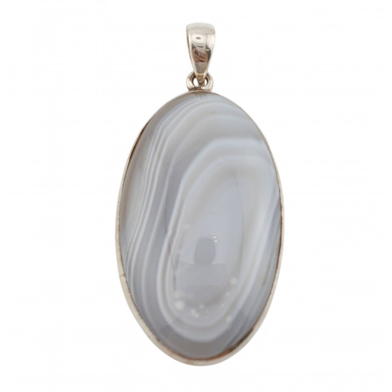 pendentif agate argent
