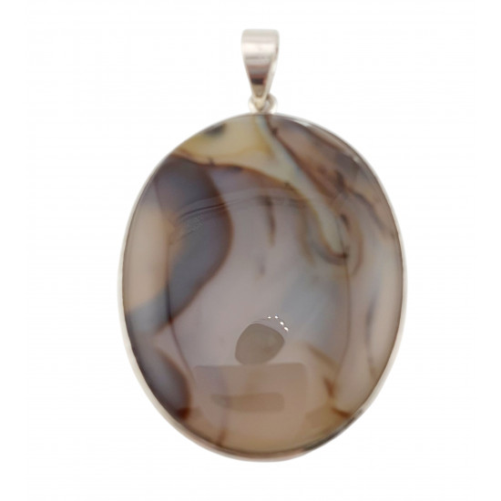 pendentif agate argent
