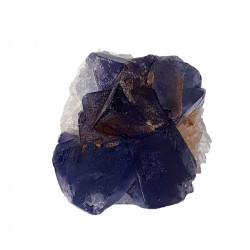 Blue Fluorite on quartz