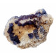 Blue Fluorite on quartz