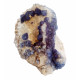 Blue Fluorite on quartz