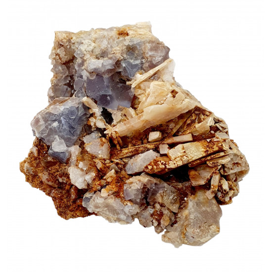 Blue Fluorite on barite