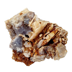 Blue Fluorite on barite