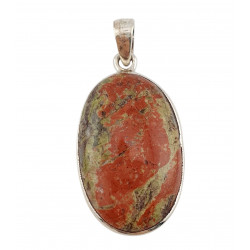 pendentif unakite argent