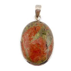 pendentif unakite argent