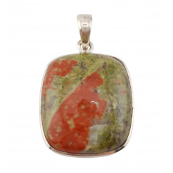 pendentif unakite argent