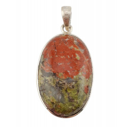 pendentif unakite argent