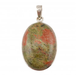 pendentif unakite argent