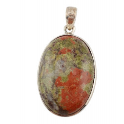 pendentif unakite argent