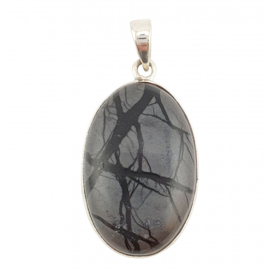 pendant picture jasper silver