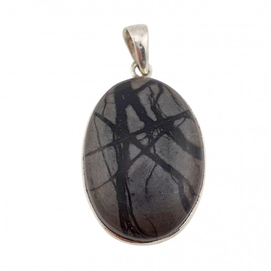 pendant picture jasper silver