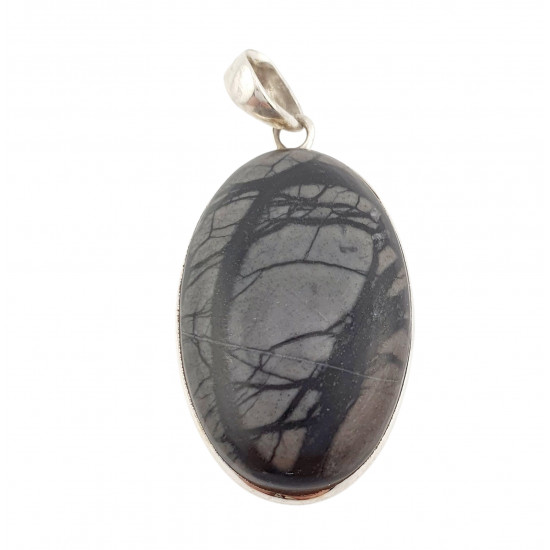 pendant picture jasper silver