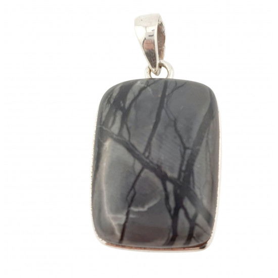 pendant picture jasper silver